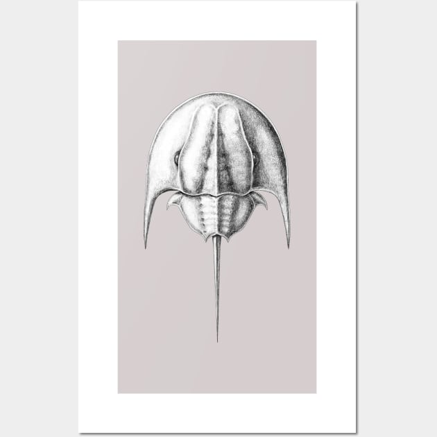 horseshoe crab extinct species- Tasmaniolimulus patersoni Wall Art by KKpalaeoartist